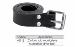Cinturón de goma Sub Abyss Star con hebilla de acero inoxidable de Marsella.