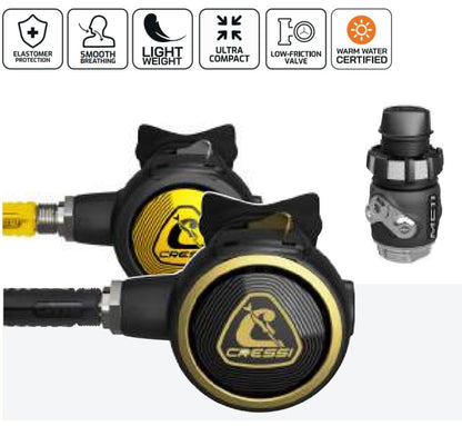 Cressi MC11 + Zen Oro + Zen Octopus SCUBA Regulator Set