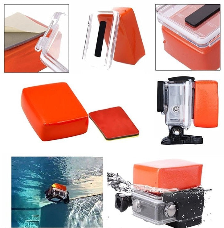 Flotador Pecam para acción o GoPro 