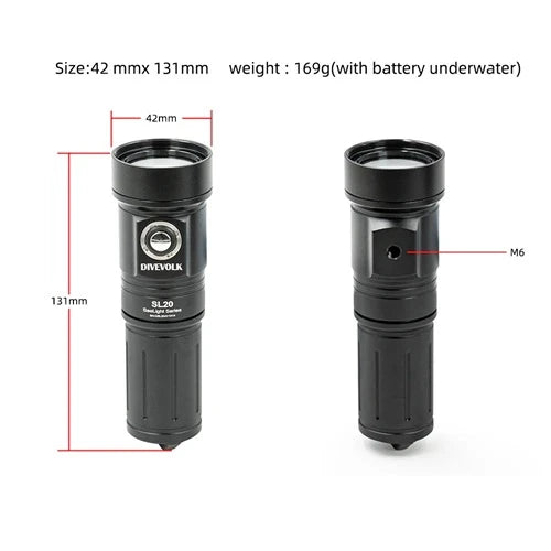 Iluminador Divevolk ST-SL20 de 2000 lúmenes