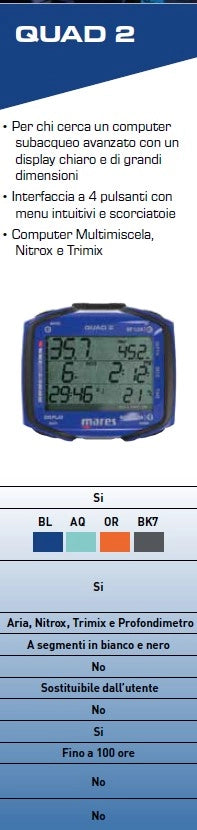 Código informático Mares Quad 2: 414152